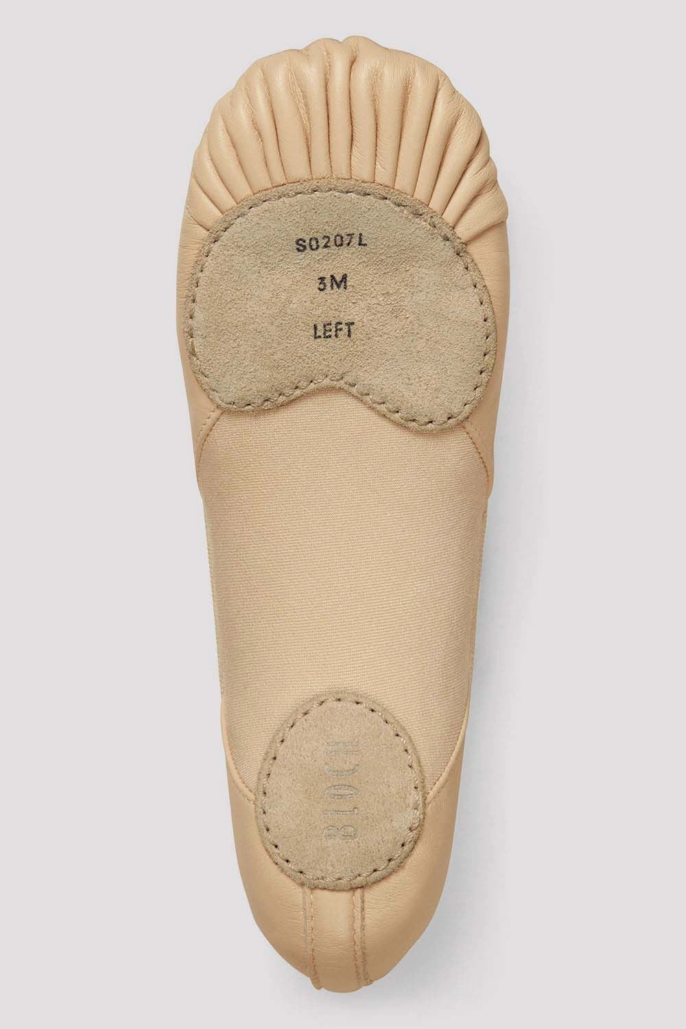 Stretch Woven Collar Grip Flow Ladies Enhance Leather Ballet Shoes