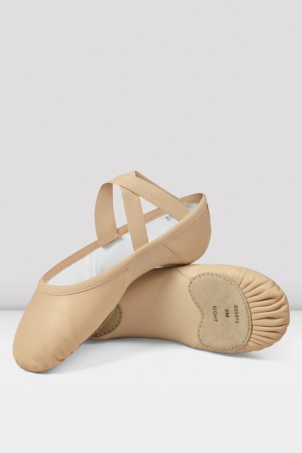 Ladies Enhance Leather Ballet Shoes Precision Bonded Overlays