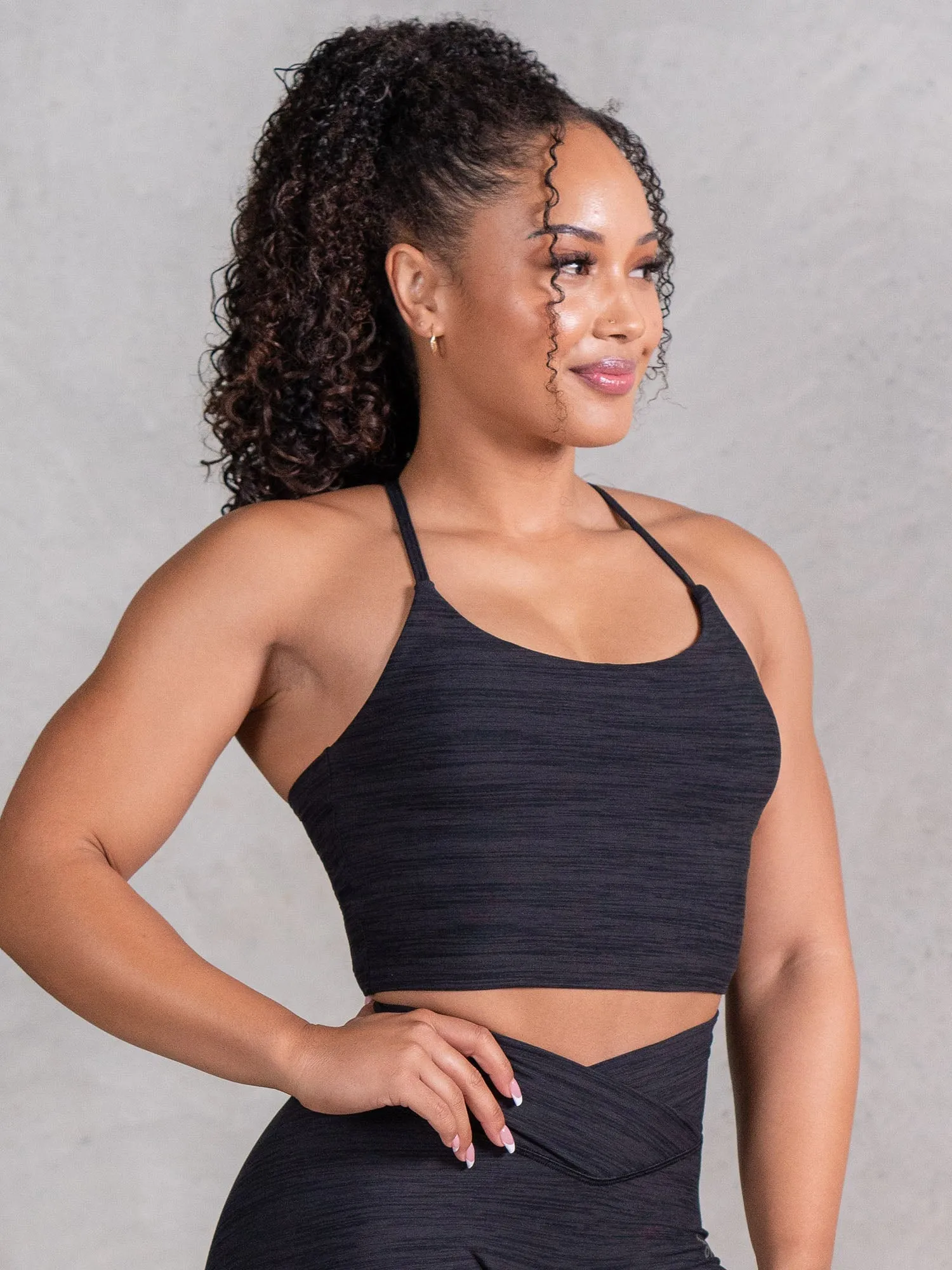 PuckerFree Surface Icon Tank Bra - Black Marl