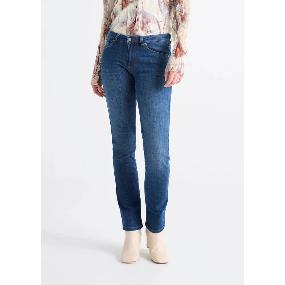 DurableBartack Ultimate Comfort Women's Performance Denim Mid Rise Slim Straight - 30" Inseam