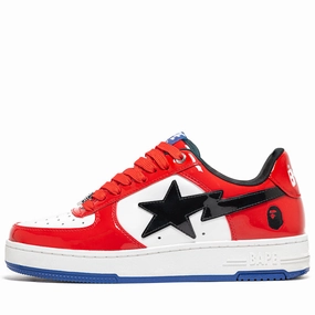 A Bathing Ape Bape Sta #1 M2 - Red Retro Style Easy Slip On