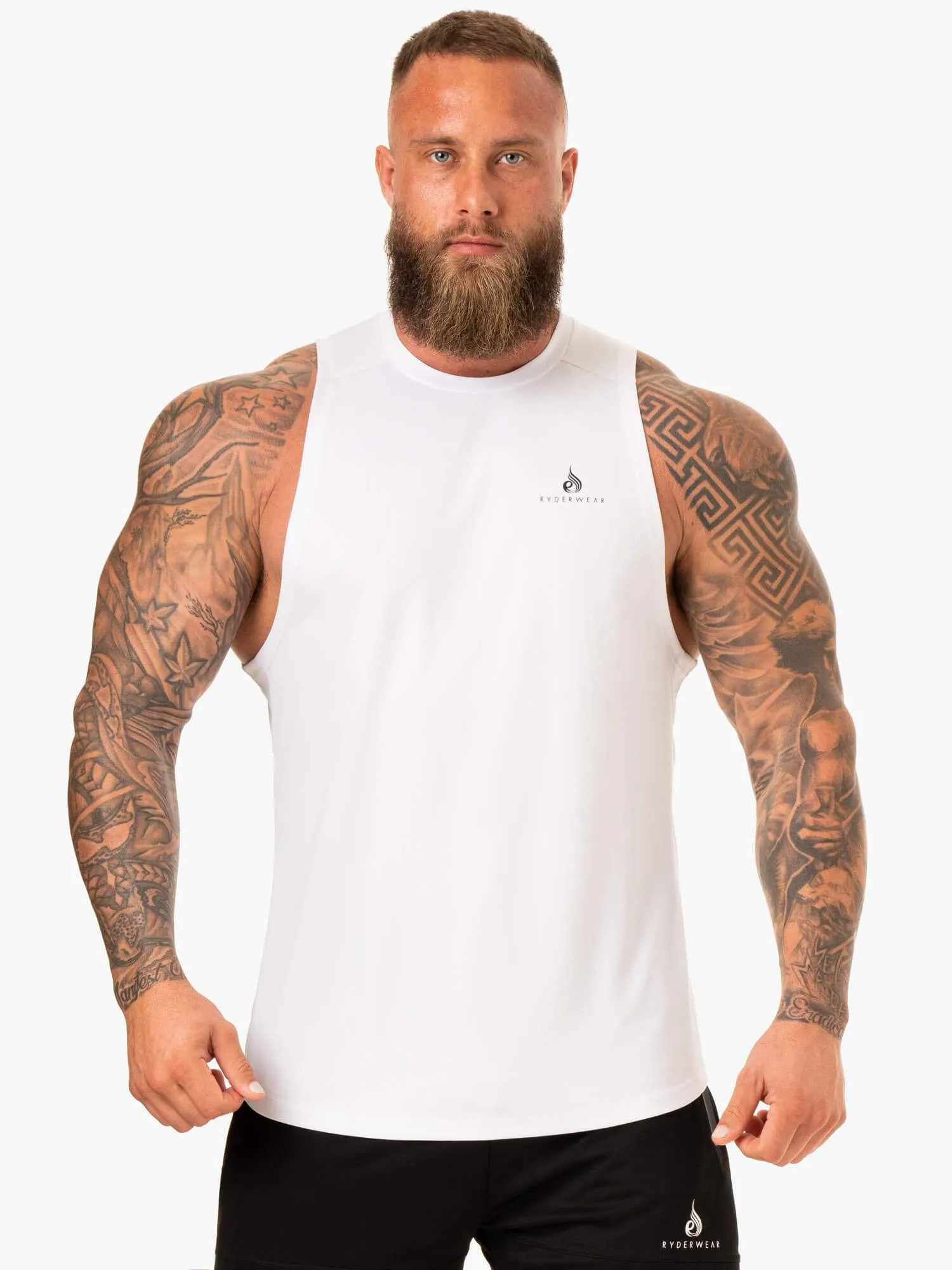 Lightweight Weave Ribbed Texture Finish Lift Mesh Baller Tank - White