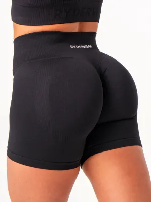 Lift Scrunch Shorts - Black MultiPanelDesign