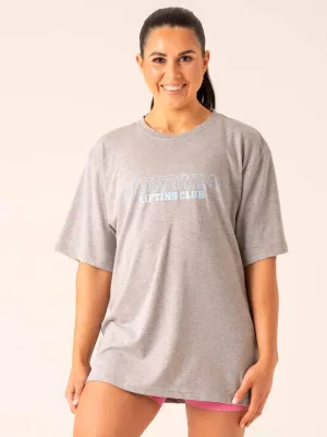 Simple Comfort Wear Lifting Club T-Shirt - Grey Marl
