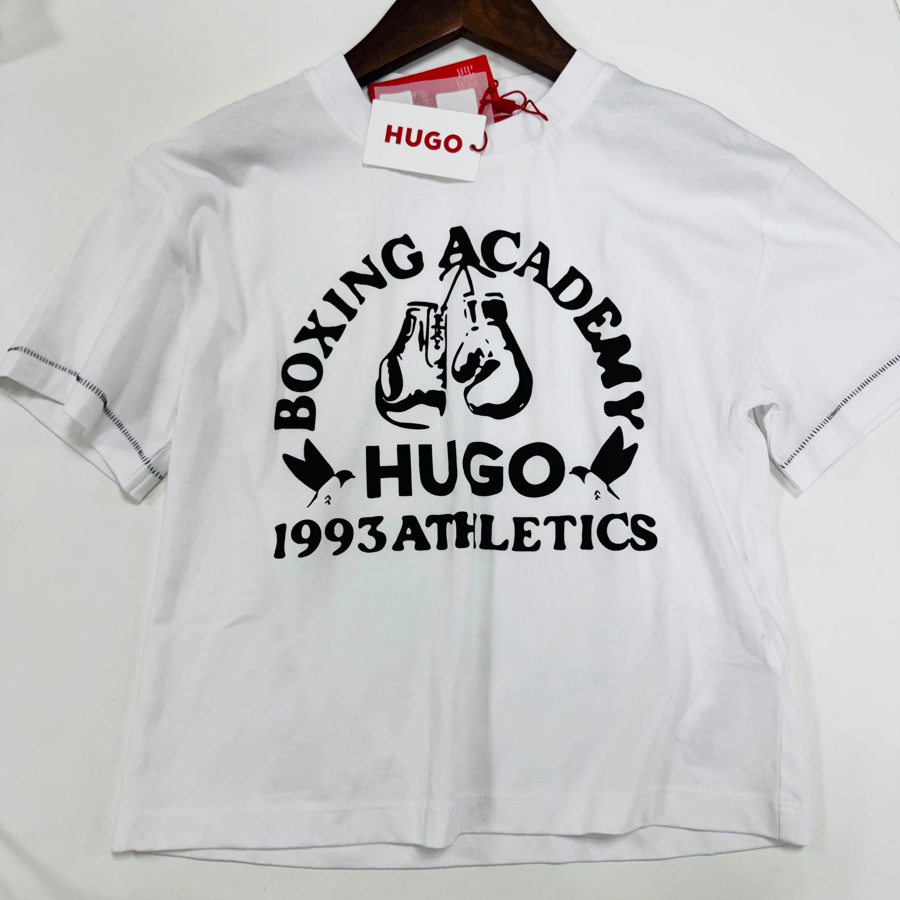 HUGO Kids Boxing Academy T-shirt - White - 8Y Retro Polyester blended kids' apparel