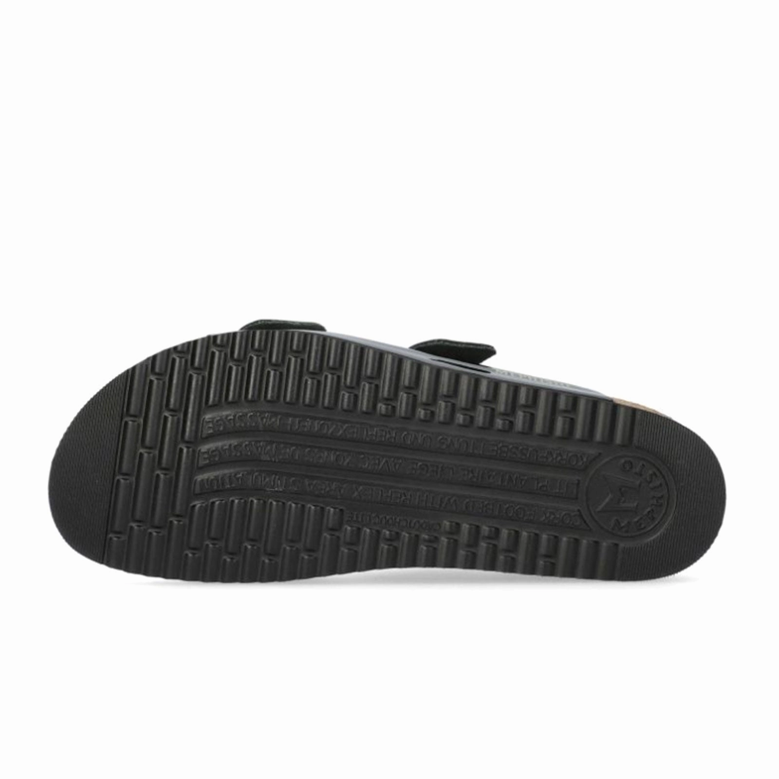 Non Skid Mephisto Hester Slide Sandal (Women) - Black Vernis Fripe