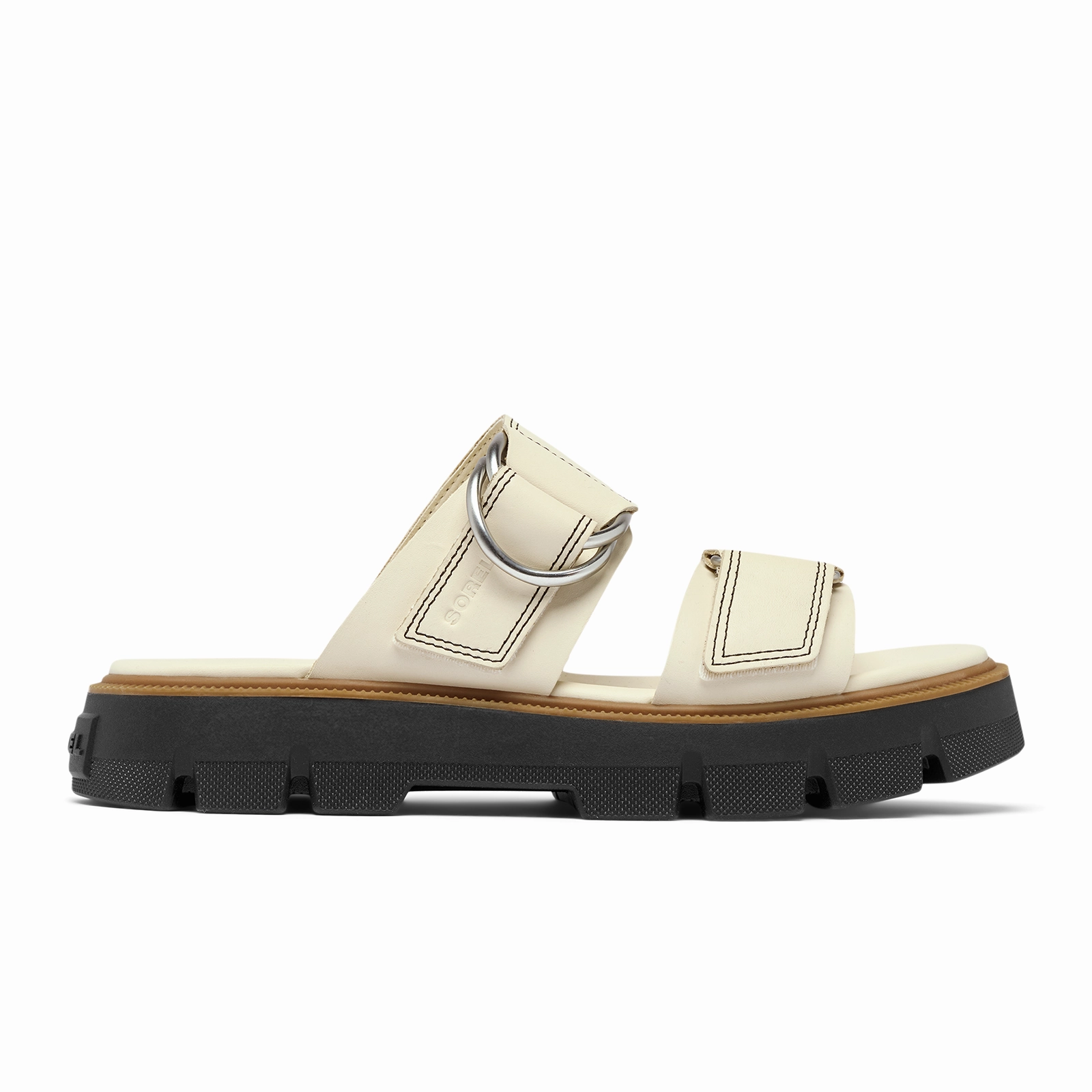 Sorel Rein CB Slide Sandal (Women) - Chalk/Black Active
