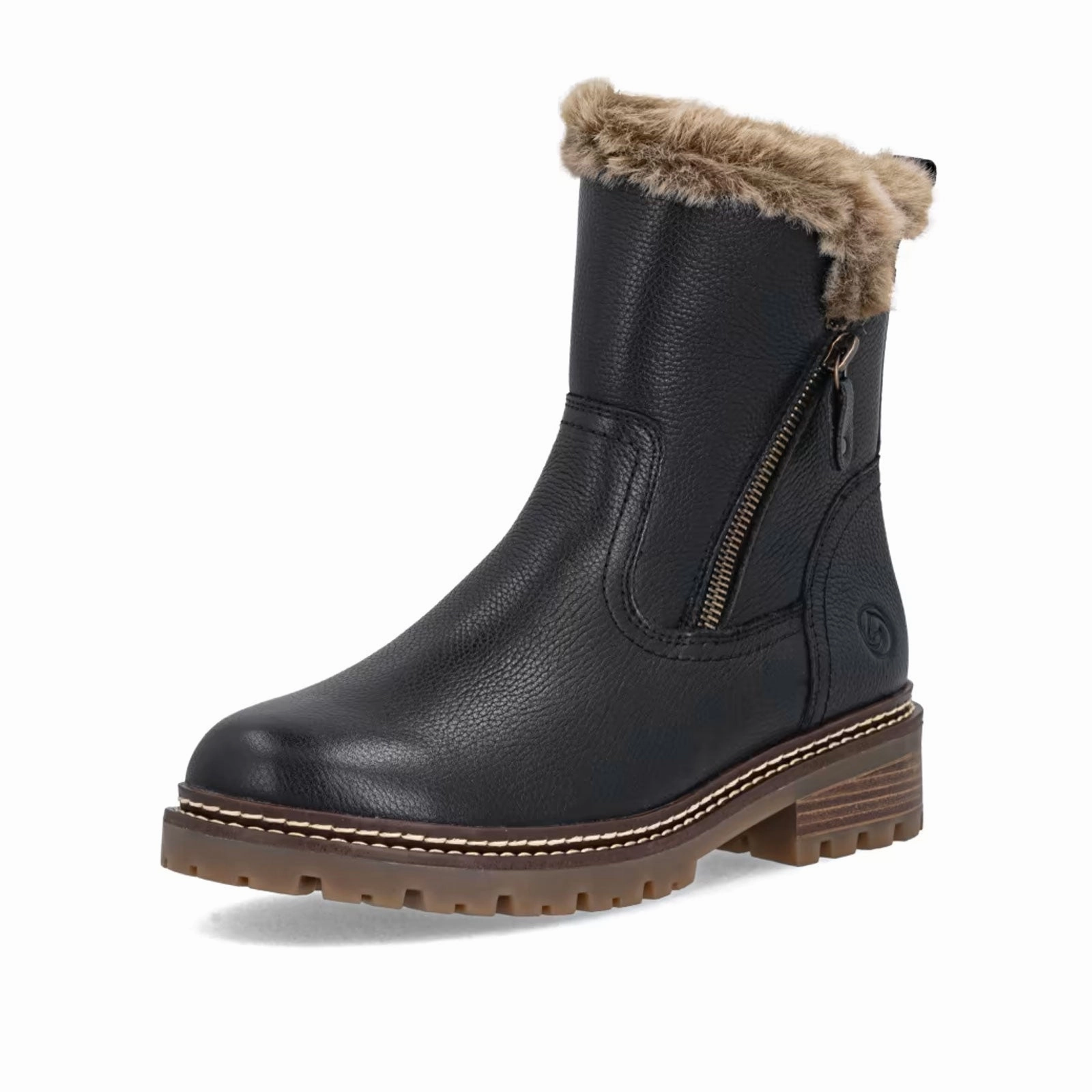 Remonte D0B83 Stefanie Boot (Women) - Schwarz/Steppe Castor Soft Texture Quiet Confidence