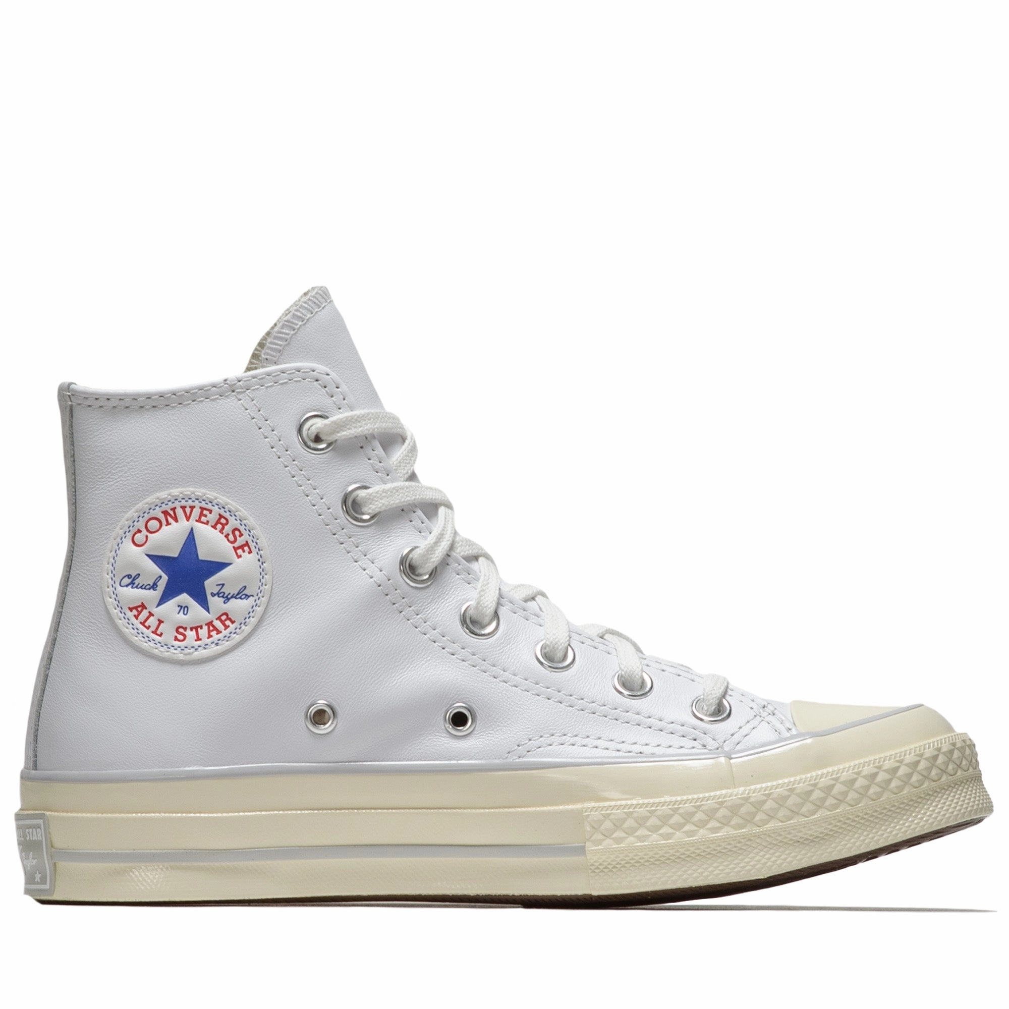 Sporty Look Cool Stride Converse Chuck 70 Leather - White/Fossilized