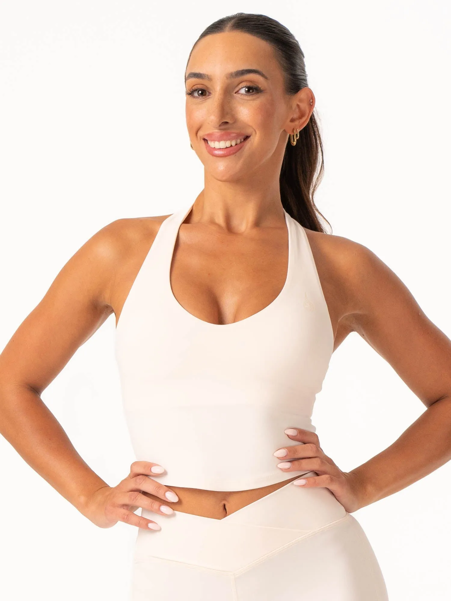 Eco Friendly Material NKD Halter Shelf Tank - Off White
