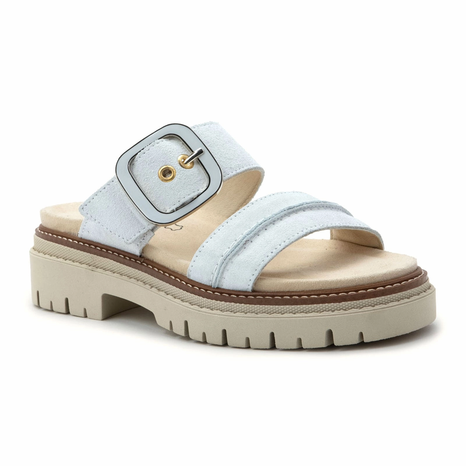 Fashion Forward Naot Mulberry Slide Sandal (Women) - White Suede