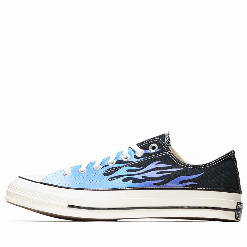 Converse Chuck 70 Ox - Black/Blue Ground Neat Faux Leather