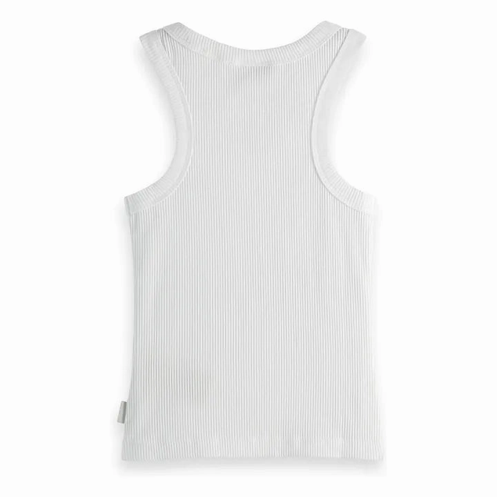 Ombre colored kids' wear Indoor kids' outfits Ribbed Tank Top | White