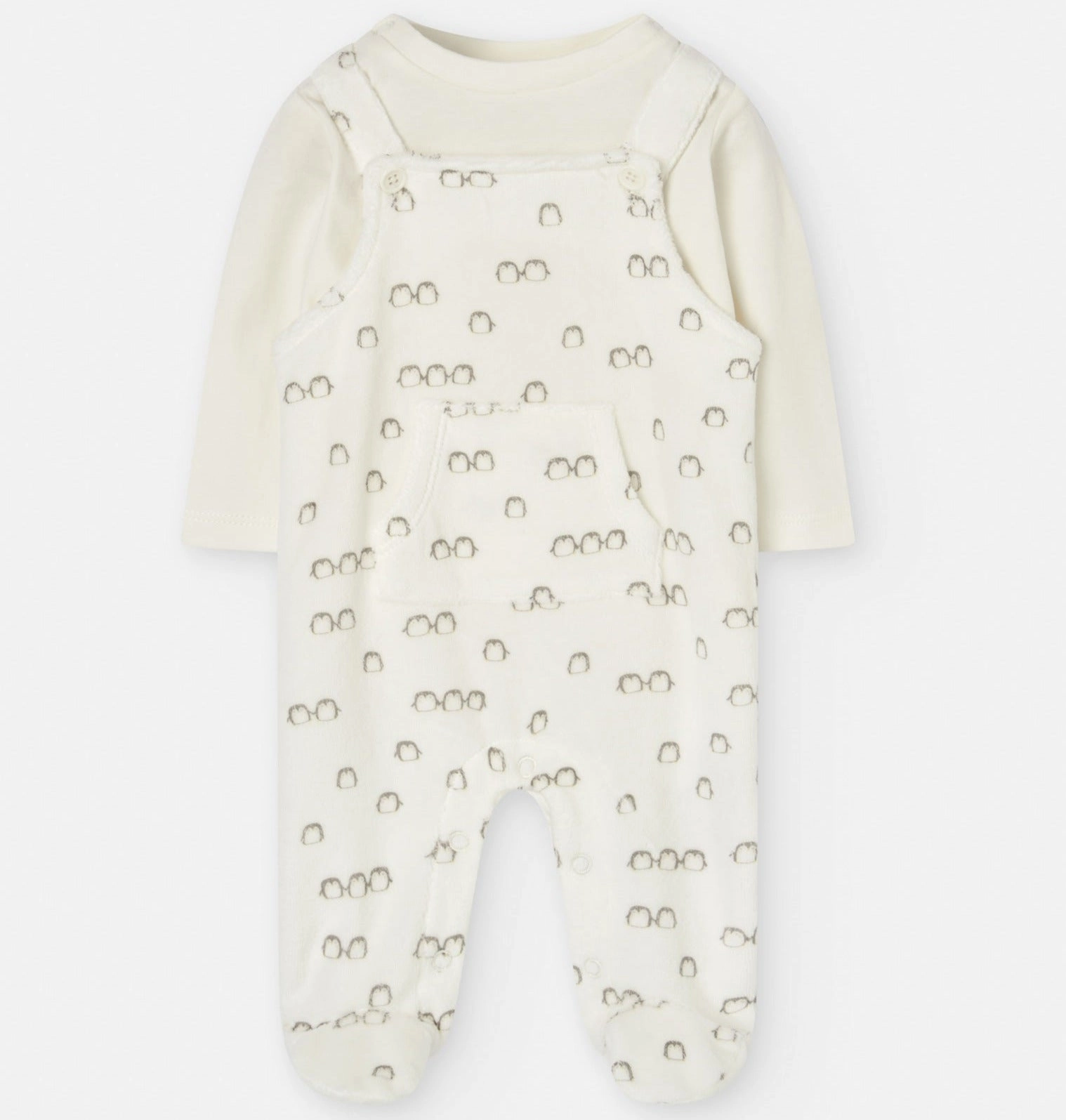 Losan Baby PENGUIN Blouse and Jumpsuit Set - Newborn maximalist Stretchy
