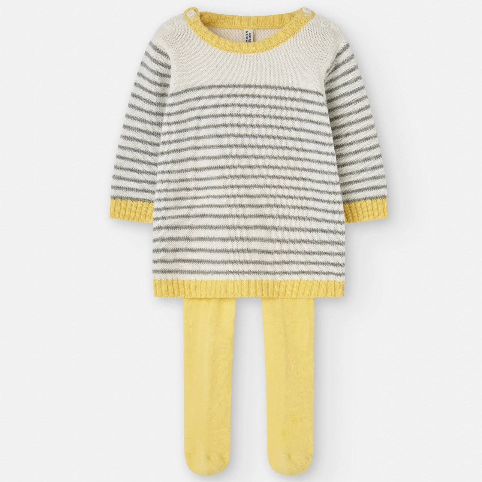 lovely Losan Baby PENGUIN Sweater Dress and Tights - Ecru - Newborn