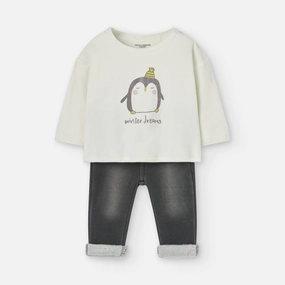 Losan Baby PENGUIN Two-piece Set - Newborn Youngsters' outfits Little ones' wear