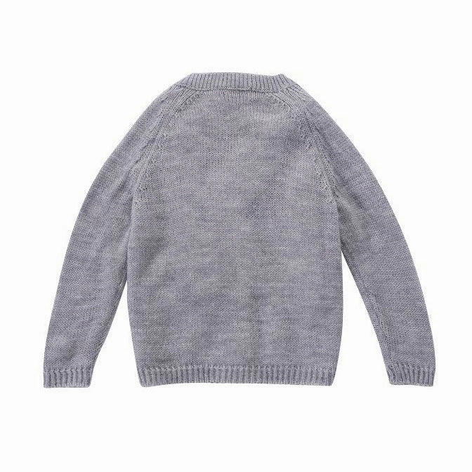 Louise Misha Kids Girl's Gilet Velika Sweaters in Light Grey anti - static Casual kids' attire