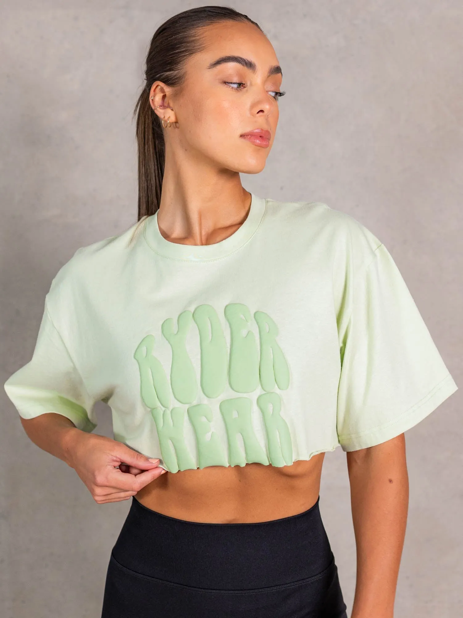 Chic Vibes Multi Panel Structure NRG T-Shirt - Matcha