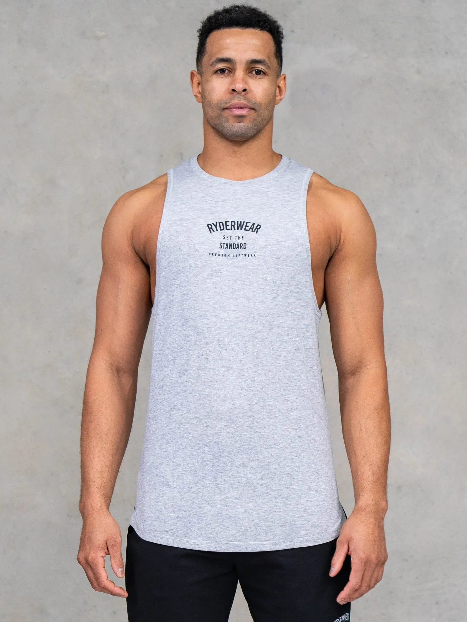Legacy Drop Armhole Tank - Grey Marl Outdoor Fit Travel Fresh