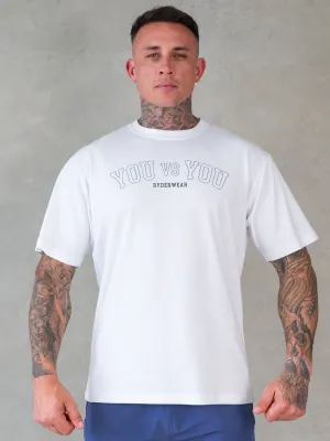 Low Profile Pockets You vs You Oversized T-Shirt - White Feminine Fit Quick Pack