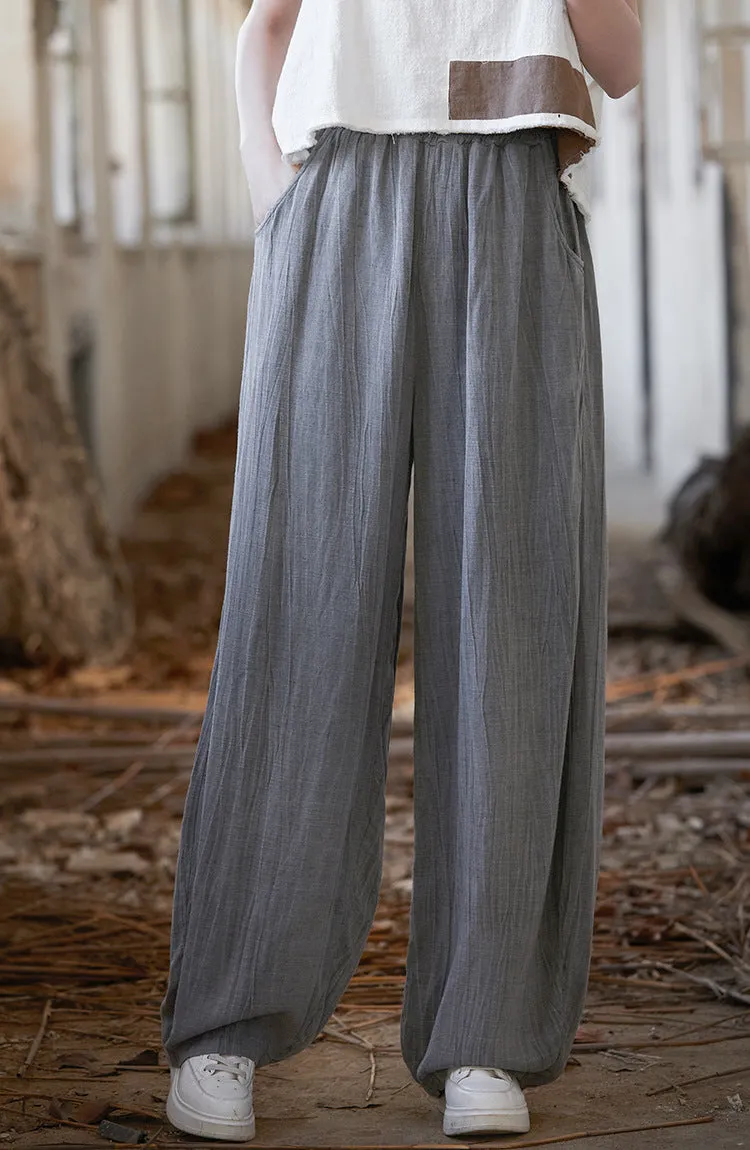 Women Summer Linen Casual Pants Light and Cozy