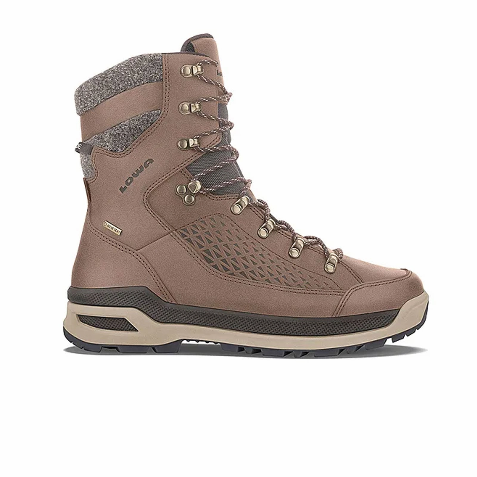 Lowa Renegade EVO Ice GTX Winter High Hiking Boot (Men) - Brown Open Path Lane Subtle Look