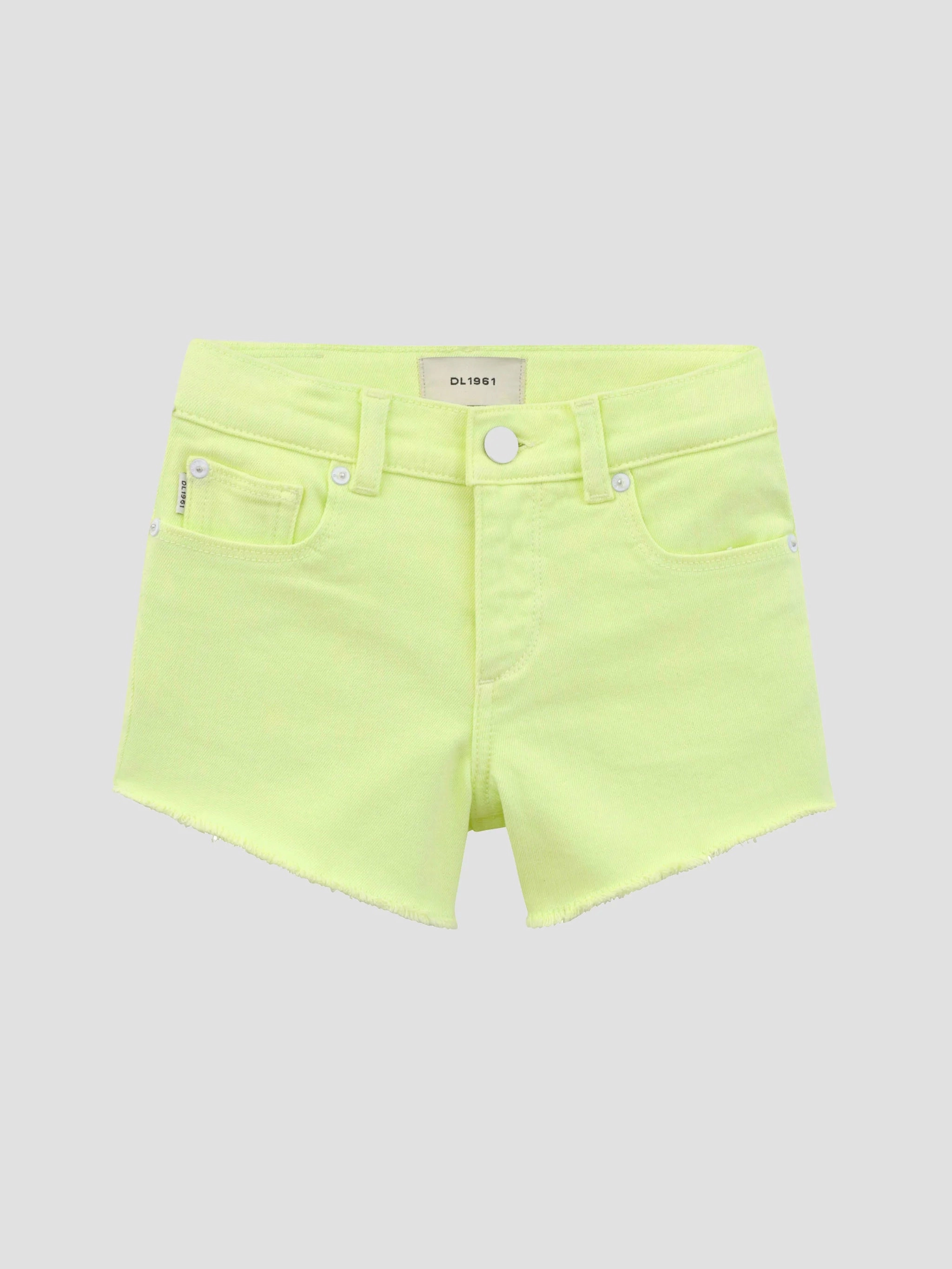 Silk Lucy Shorts: Cut Off - Limeade