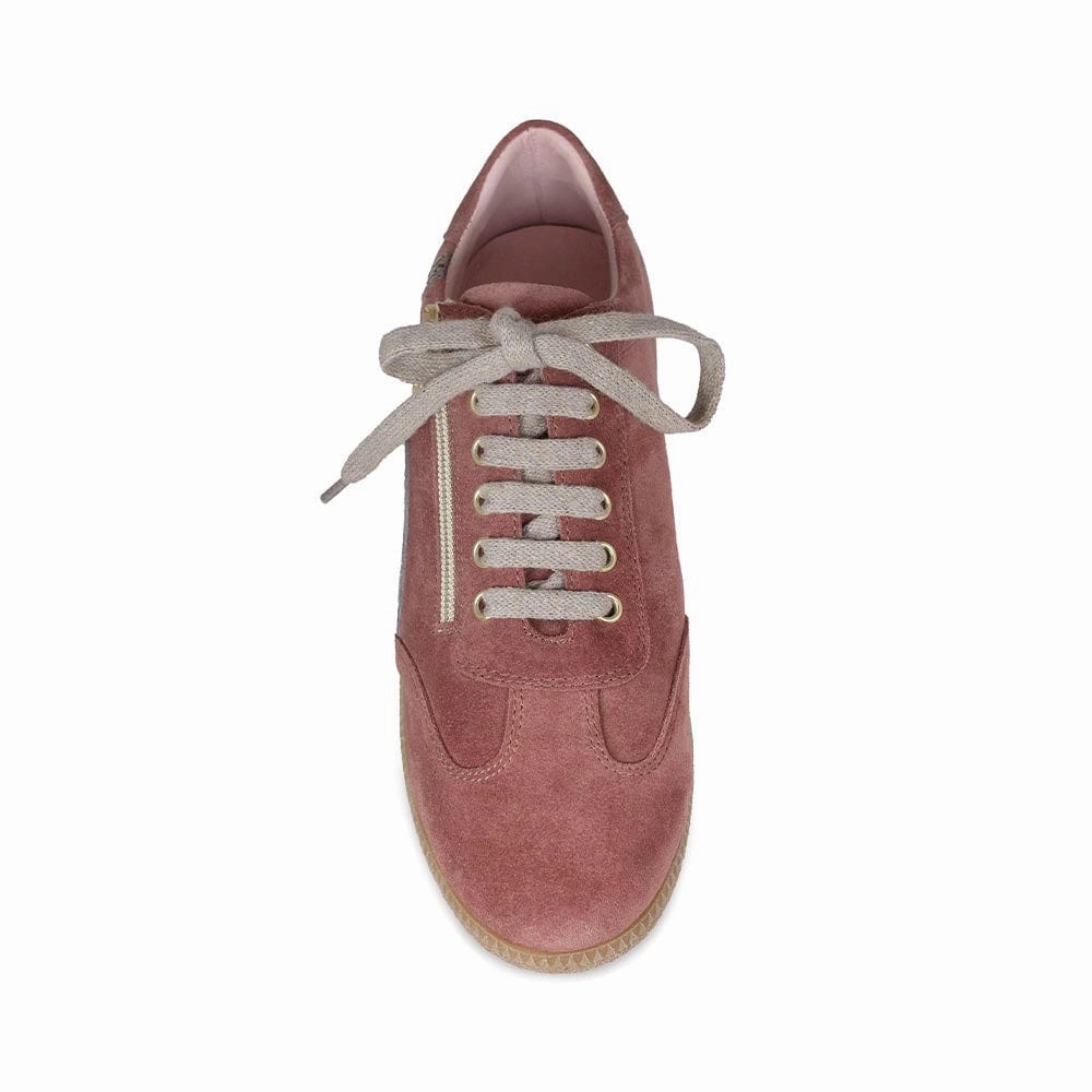 Asymmetric Lacing System Swirl: Rose Suede