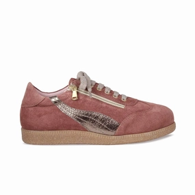 Ergonomic Toe Box Elastic Sides Swirl: Rose Suede