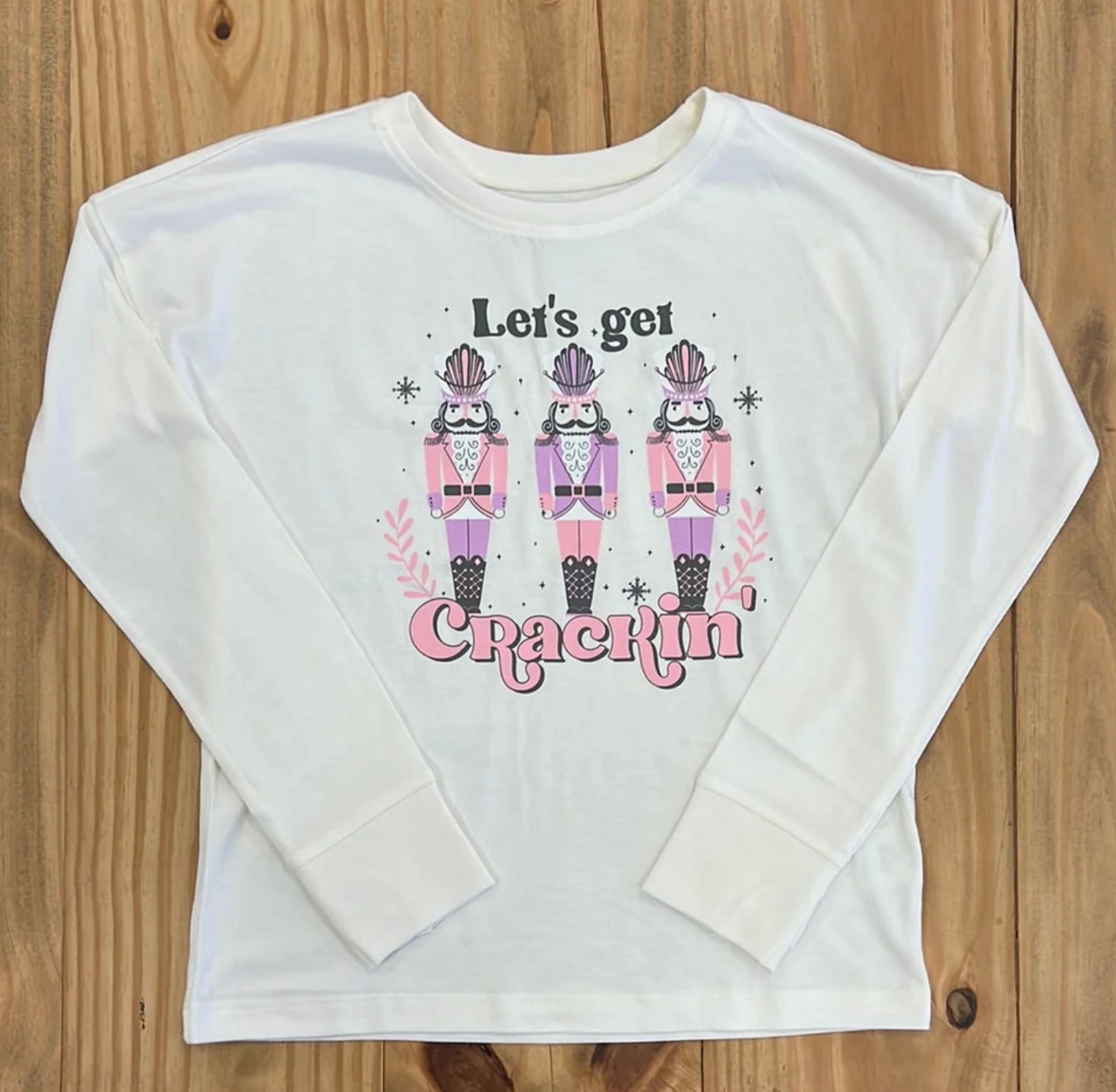 youth clothing Checked Let's Get Cracking Nutcracker L/S Graphic Tee