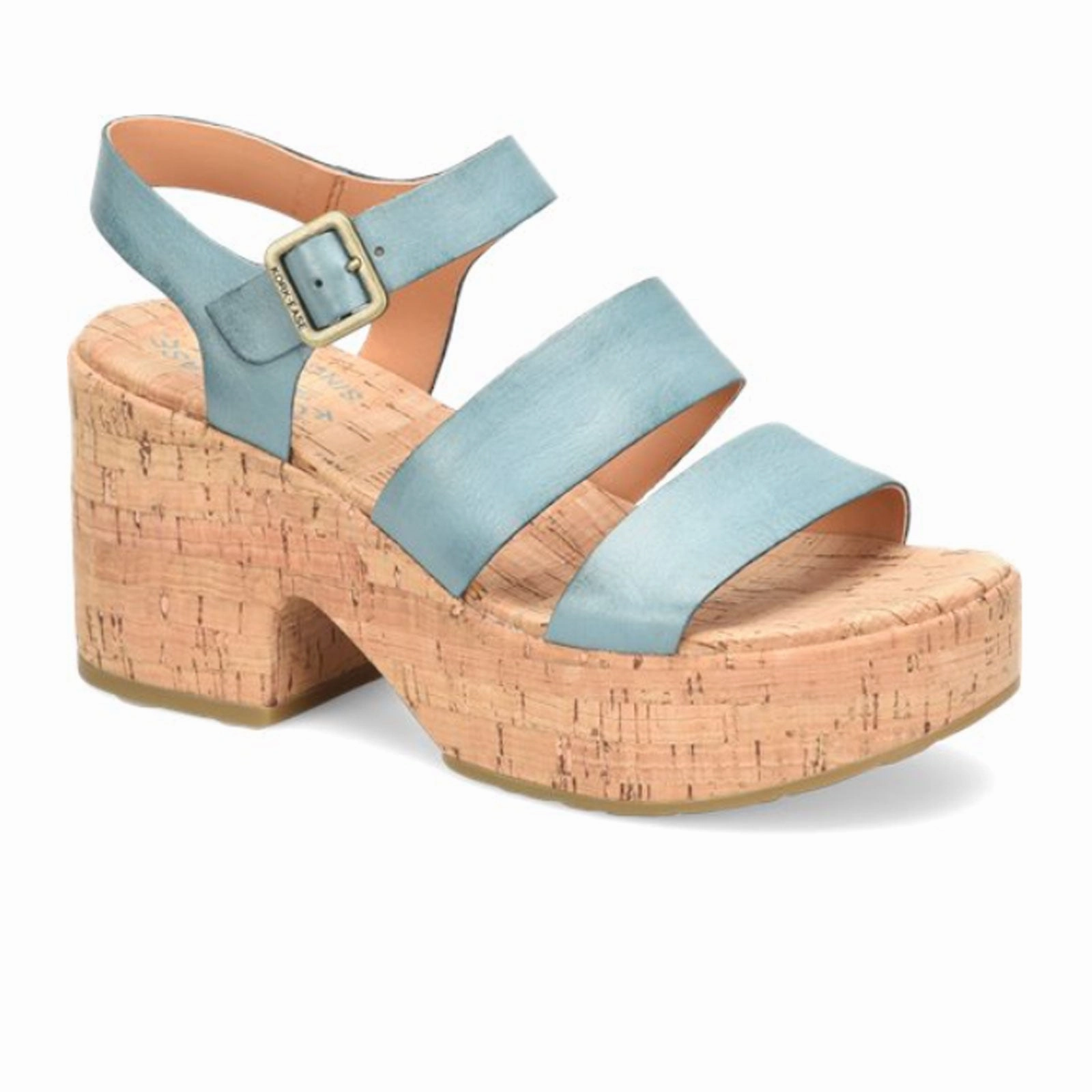 Easygoing Step Travel Footwear Kork-Ease Tish Wedge Sandal (Women) - Turquoise Guinea