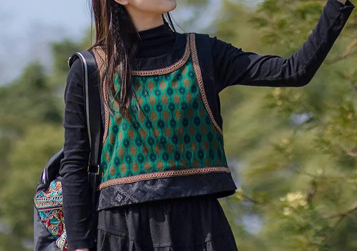 Ethnic Style Brushed Cotton Vests for Women Era