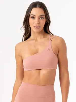 Supportive Underwire Neutral athletic apparel NKD One Shoulder Sports Bra - Dusty Pink