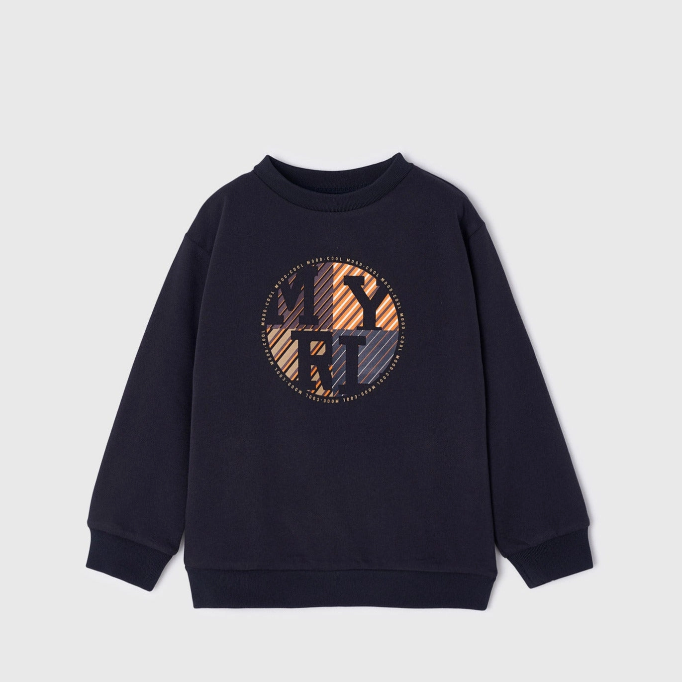 Mayoral 4447-080 Kids Graphic Sweatshirt - Navy Checked