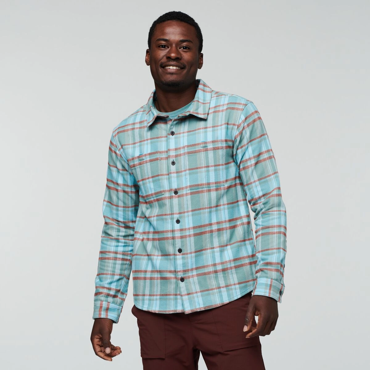 Men's Mero Organic Flannel Shirt Rooftop Bar