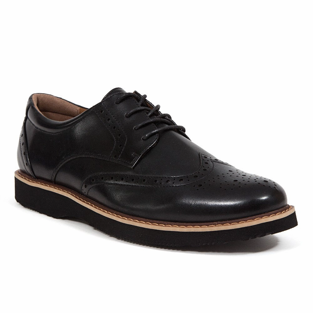 Men's Walkmaster Wingtip Oxford in Black - Classic SUPRO Balance Comfort Foot Hug