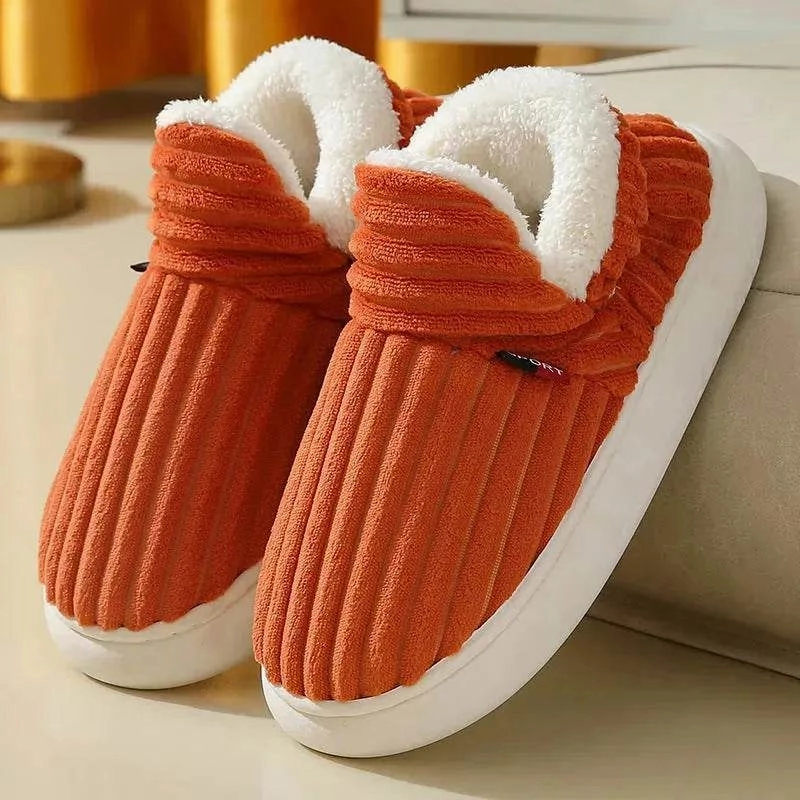 Men Winter New Women Cotton Slippers Outdoor Fashion Couple Slippers Warm Indoor Bedroom Cotton Plush Shoes Fleece Fluffy Outdoor Explorer