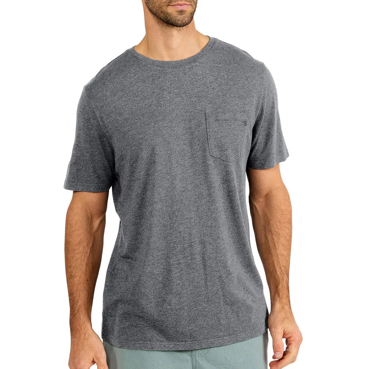 Urban Trend Comfy and Soft Men's Bamboo Heritage Pocket Tee