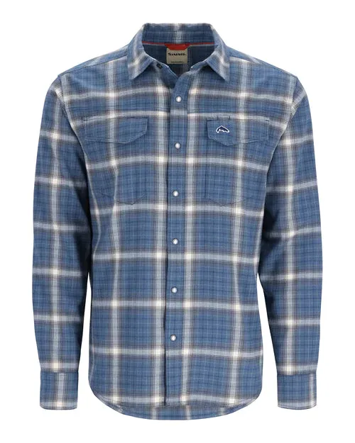 Men's Gallatin Flannel Fishing Long Sleeve Shirt Flex Fit Collar Smooth Texture