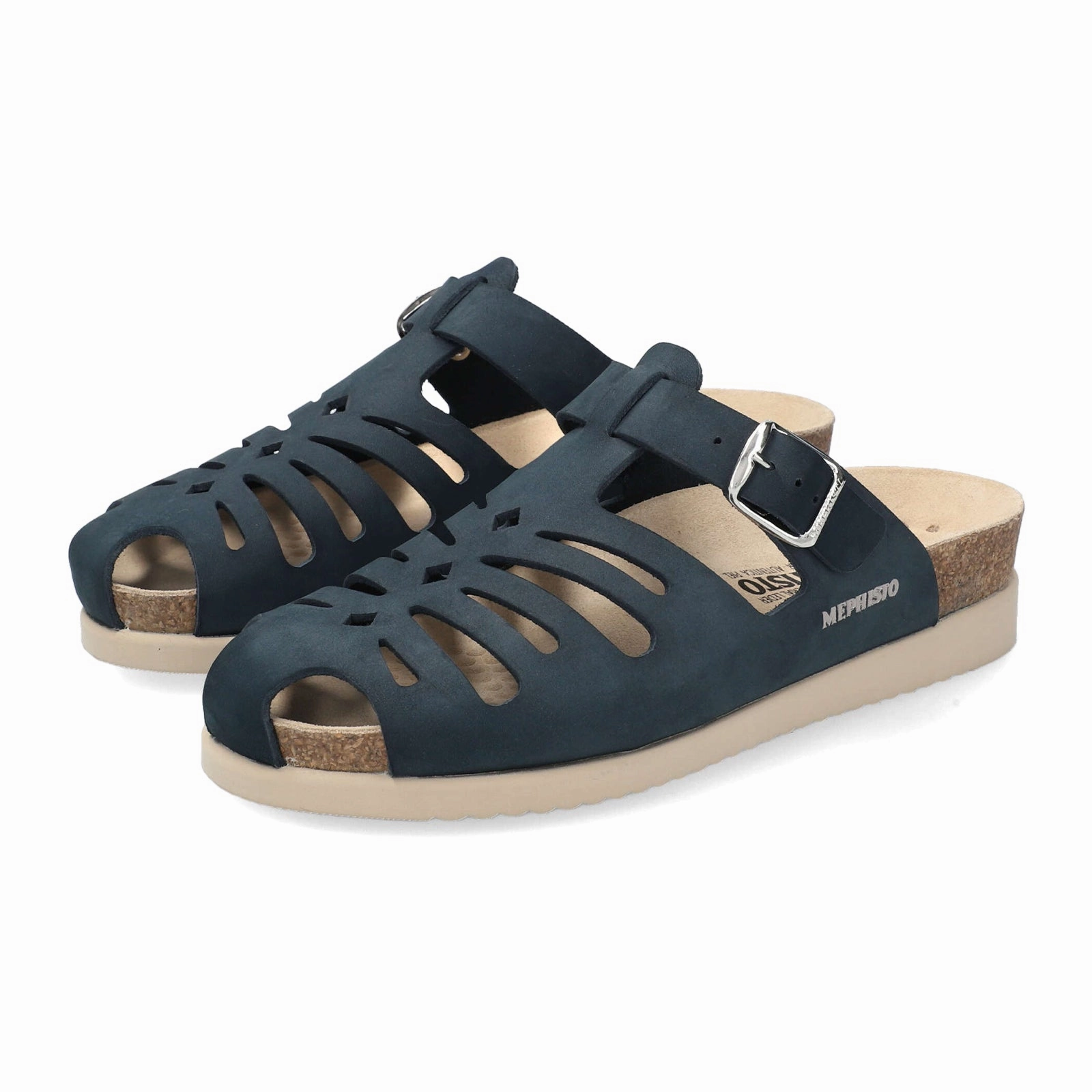 EnergyReturn Relaxed Shoes Mephisto Hedina Slide Sandal (Women) - Navy Sandalbuck