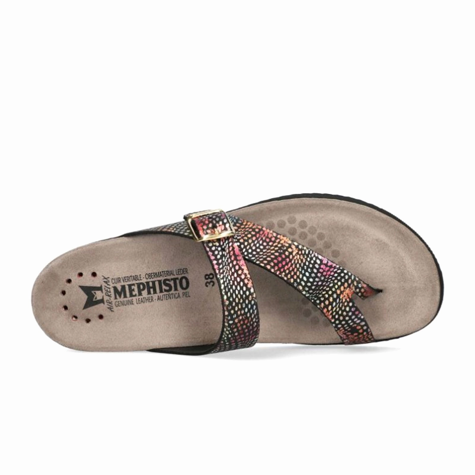 Mephisto Helen Sandal (Women) - Black Kaleidoscope Stretchy Reinforced Soles