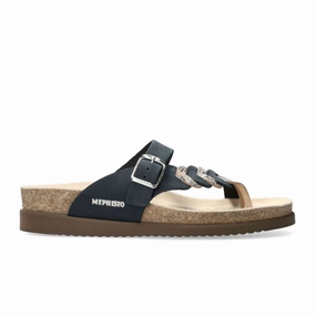Space Saving Quick Walk Slip Mephisto Heleonore Sandal (Women) - Navy Sandalbuck/Mistic