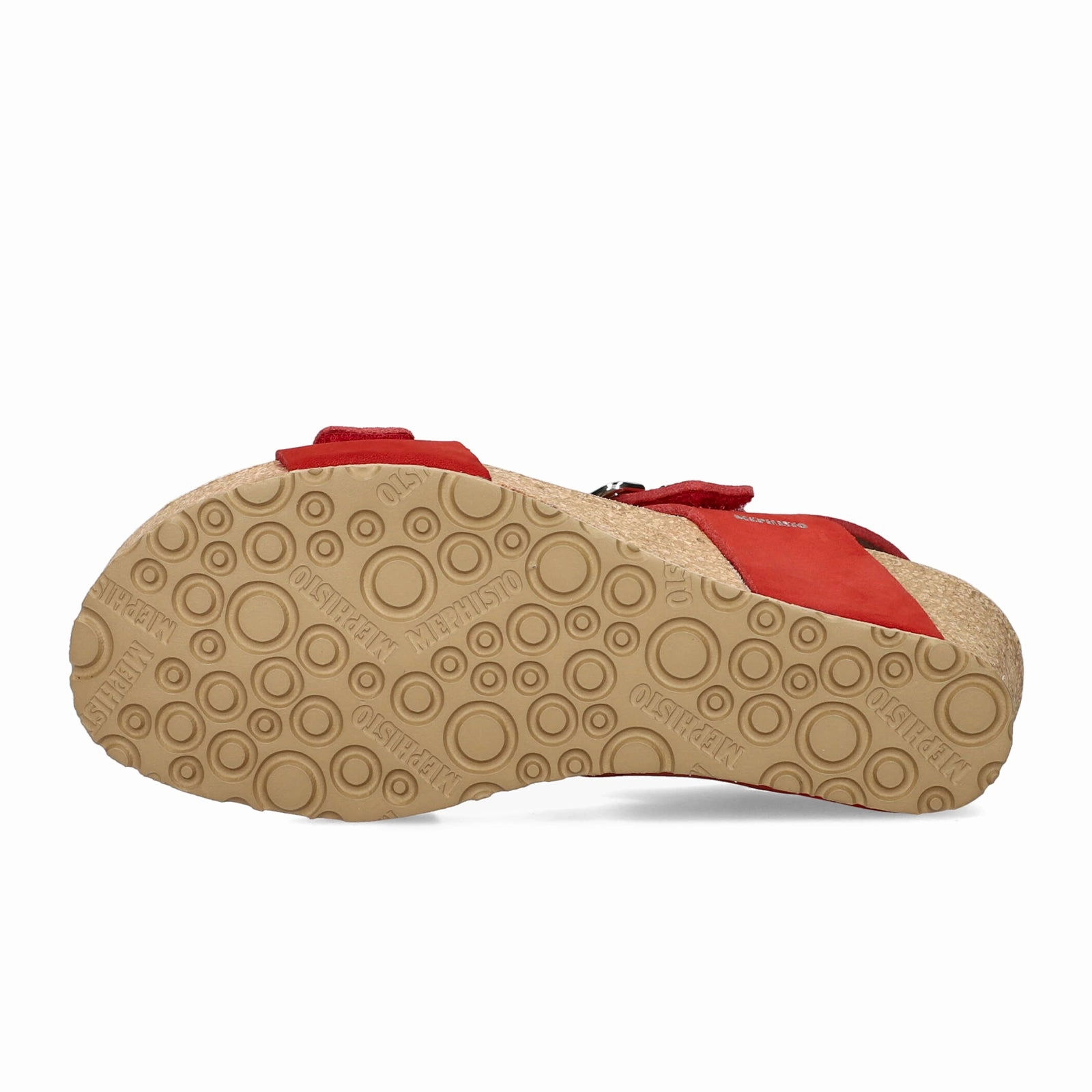 Easy to Wear Mephisto Lissandra Wedge Sandal (Women) - Scarlet Sandalbuck