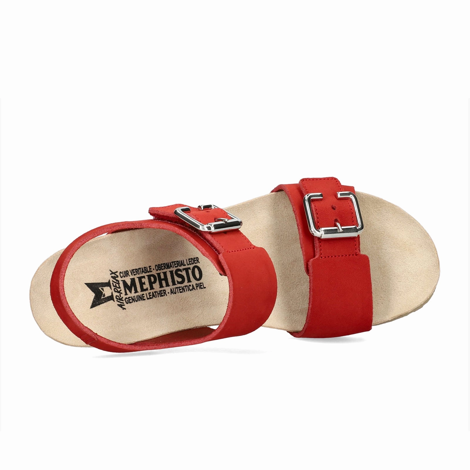 Mephisto Lissandra Wedge Sandal (Women) - Scarlet Sandalbuck Instant Fit Relaxation