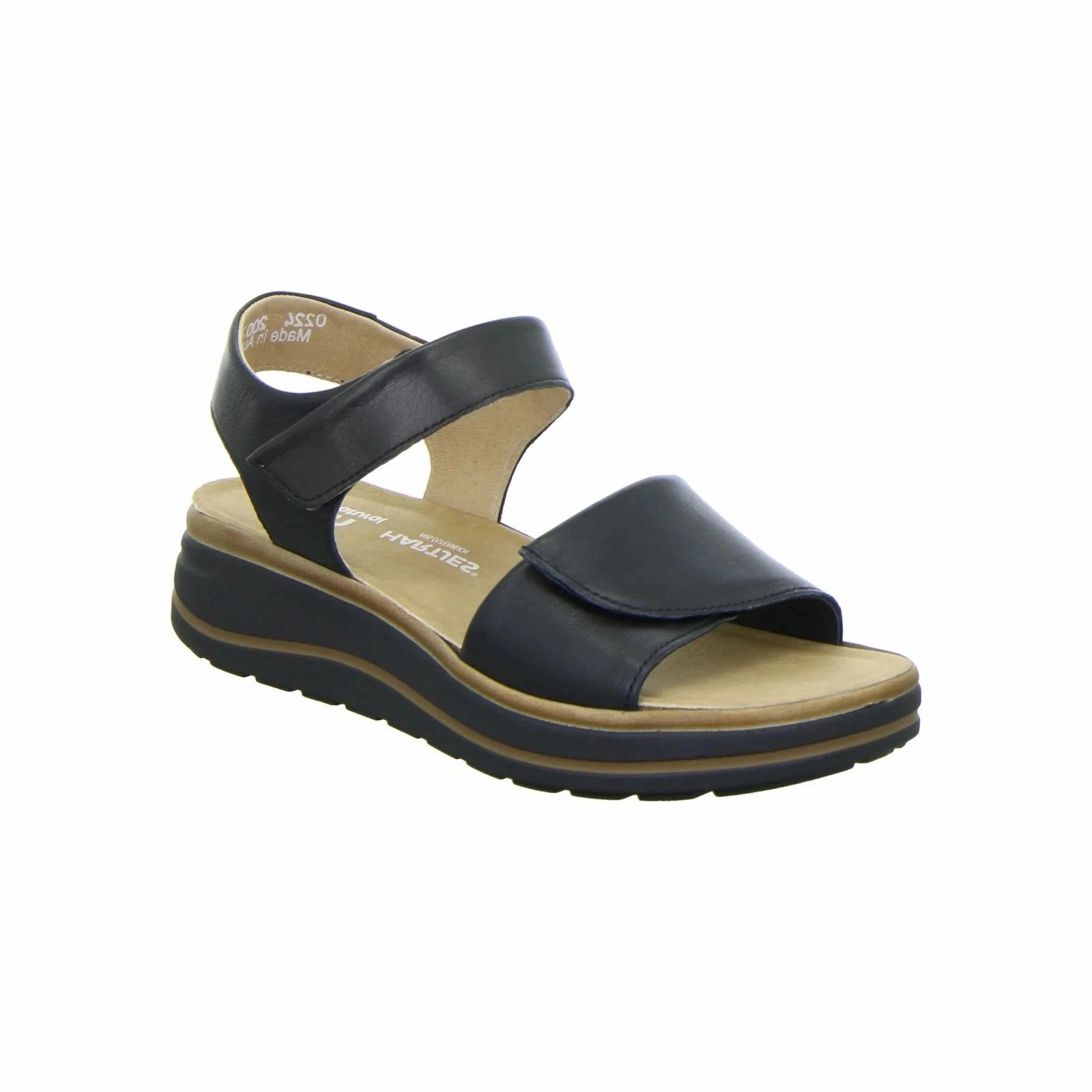 Gel Infused Cushioning Hartjes Woogie Black Sandal