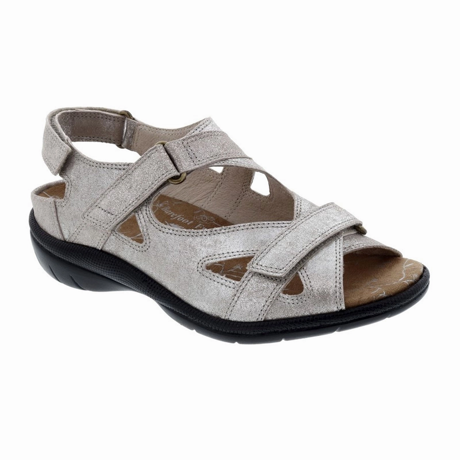 Relaxation Step Drew Lagoon Backstrap Sandal (Women) - Champagne Dusty Leather