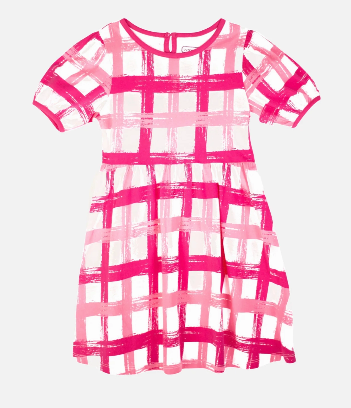Elsa Twirl Dress - Painted Pink Gingham Family gathering clothes for kids