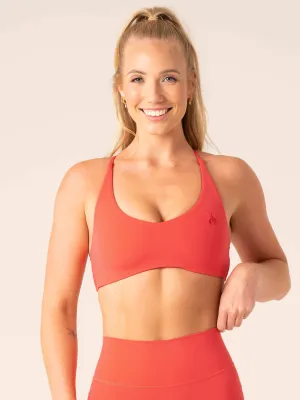 Racerback Style Comfortable NKD Embody Sports Crop - Watermelon