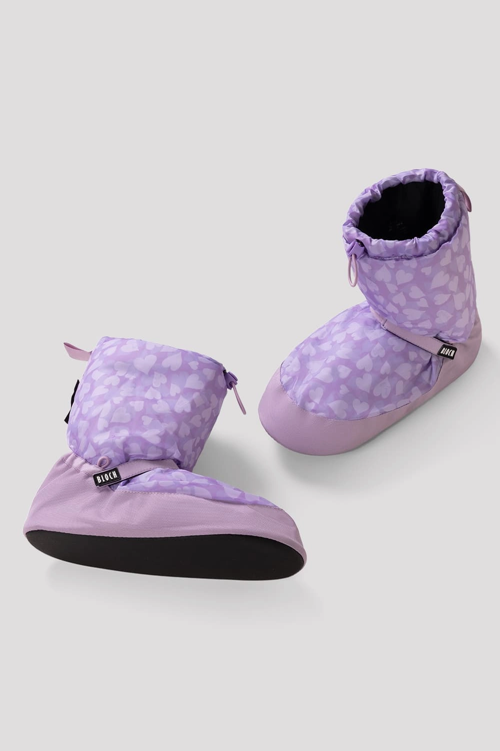 Basic Appeal Flexible Rubber Sole Childrens Confetti Hearts Print Warm Up Booties