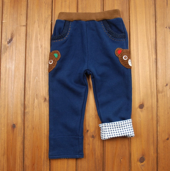 Miki House Bear Sweatpants in Navy Casual machine - washable